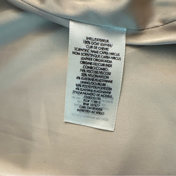 Alice + Olivia Cream Open Front Goat Leather Harvey Suede Crop Jacket XS - Picture 5 of 9